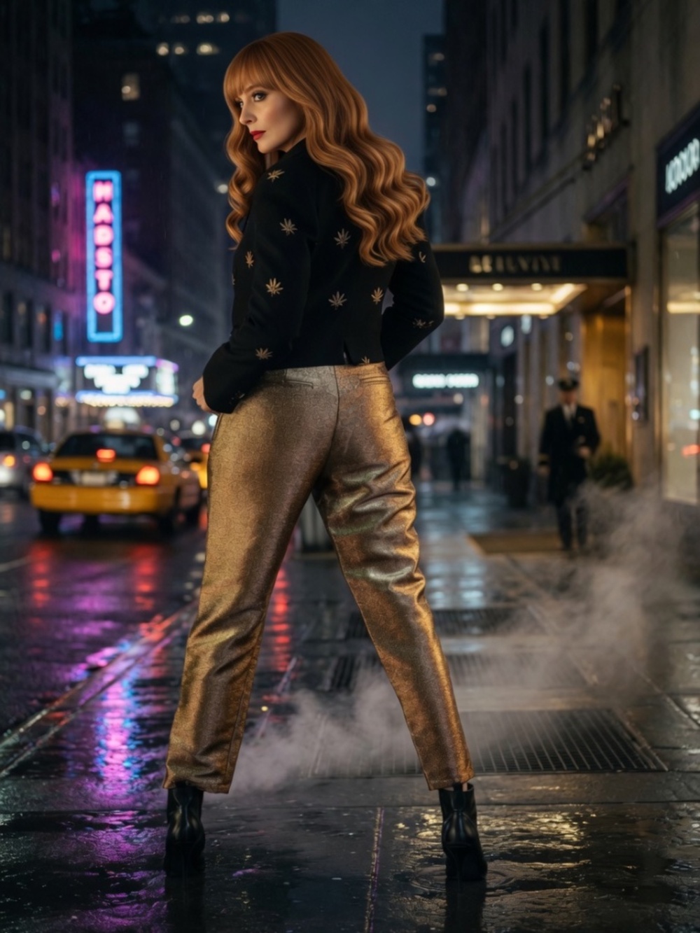 Ramy Brook Lucinda Gold Lamé Metallic Pants